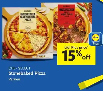 Lidl CHEF SELECT Stonebaked Pizza offer