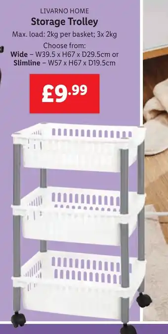 Lidl LIVARNO HOME Storage Trolley offer
