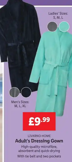 Lidl LIVARNO HOME Adult's Dressing Gown offer