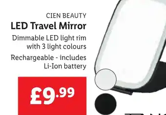 Lidl CIEN BEAUTY LED Travel Mirror offer