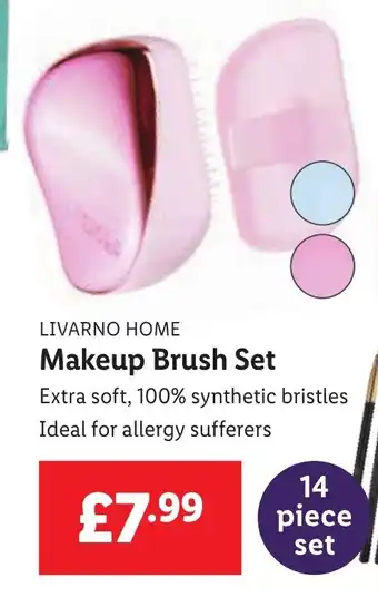 Lidl LIVARNO HOME Makeup Brush Set offer