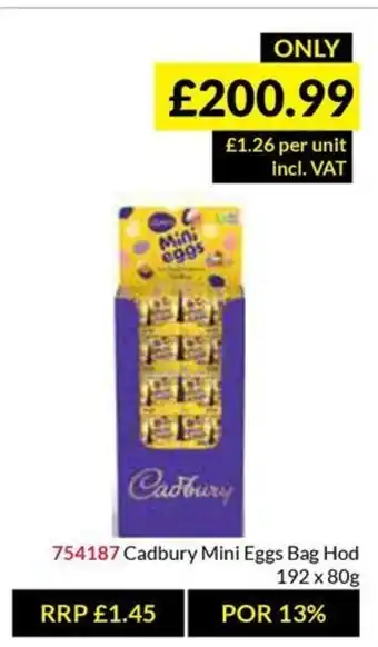 Musgrave MarketPlace Cadbury Mini Eggs Bag Hod offer