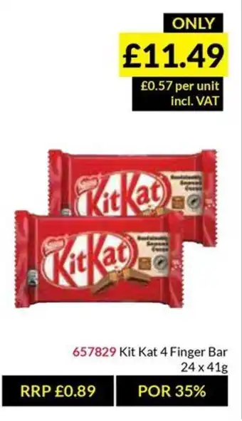 Musgrave MarketPlace Kit Kat 4 Finger Bar offer