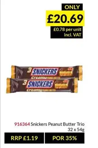 Musgrave MarketPlace Snickers Peanut Butter Trio offer