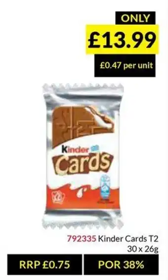 Musgrave MarketPlace Kinder Cards T2 offer