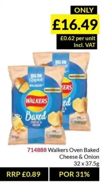 Musgrave MarketPlace Walkers Oven Baked Cheese & Onion offer