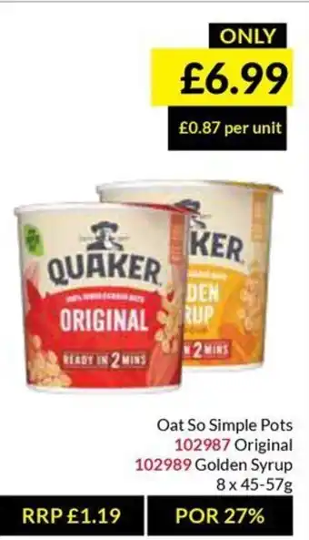 Musgrave MarketPlace Oat So Simple Pots offer