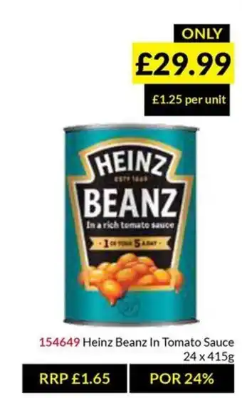 Musgrave MarketPlace Heinz Beanz In Tomato Sauce offer