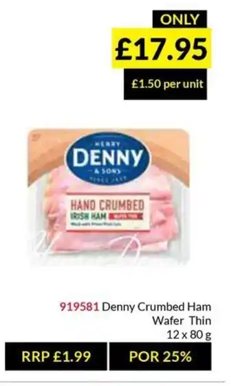Musgrave MarketPlace Denny Crumbed Ham Wafer Thin offer
