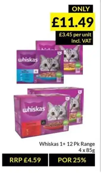 Musgrave MarketPlace Whiskas 1+ 12 Pk offer
