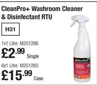 Makro CleanPro+ Washroom Cleaner & Disinfectant RTU offer