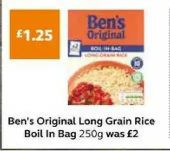 SuperValu Ben's Original Long Grain Rice Boil In Bag offer