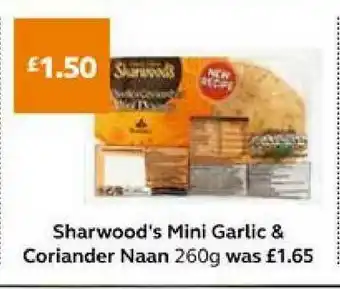 SuperValu Sharwood's Mini Garlic & Coriander Naan offer