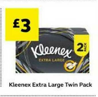 SuperValu Kleenex Extra Large Twin Pack offer