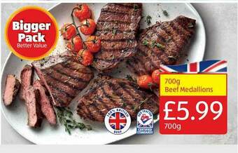 Aldi 700g Beef Medallions offer