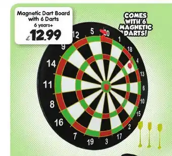 Magnetic Dart Board With 6 Darts 6 Years+