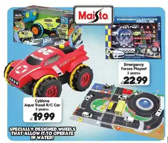 Toymaster Cyklone Aqua Tread R-C Car 5 Years+ offer