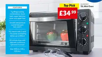Lidl 15L Mini Oven offer