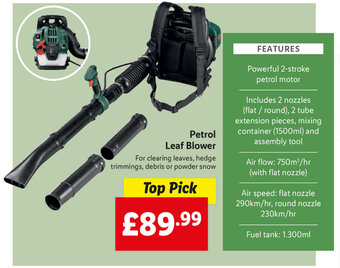 Lidl Petrol Leaf Blower offer