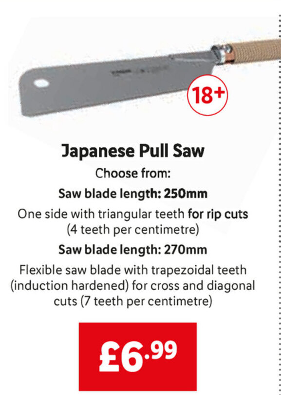 Japanese saw deals lidl