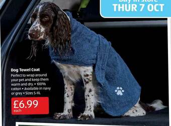 Aldi Dog Towel Coat offer