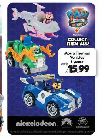 Toymaster Movie Themed Vehicles offer