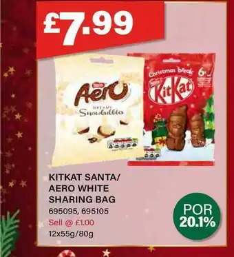 Bestway Kitkat Santa Aero White Sharing Bag offer