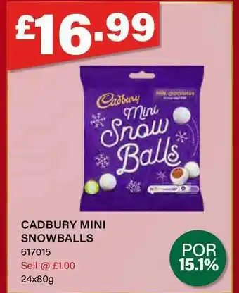 Bestway Cadburry Mini Snowballs offer