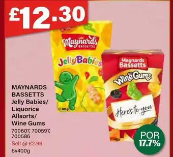 Bestway Maynards Bassetts Jelly Babies- Liquorice- Wine Gums offer