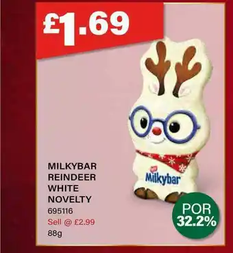 Bestway Milkybar Reindeer White Novelty offer