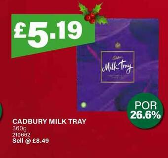 Bestway Cadbury Milk Tray offer