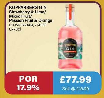 Bestway Kopparberg Gin offer