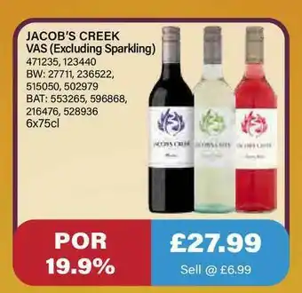 Bestway Jacob's Creek Vas (excluding Sparkling) offer