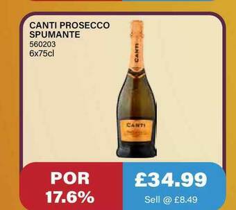 Bestway Canti Prosecco Spumante offer