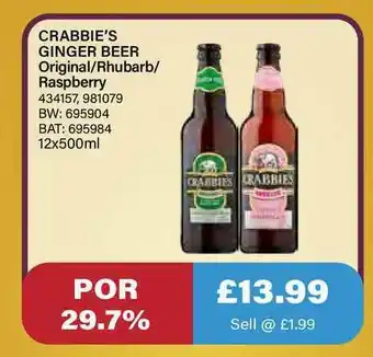 Bestway Crabbie's Ginger Beer offer