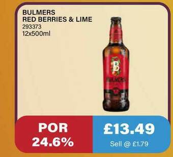 Bestway Bulmers Red Berries & Lime offer