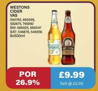 Bestway Westons Cider Vas offer