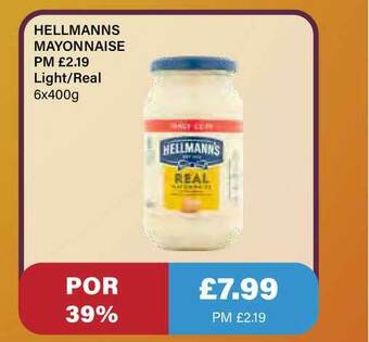 Bestway Hellmanns Mayonnaise offer