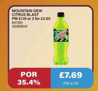 Bestway Mountain Dew Citrus Blast offer