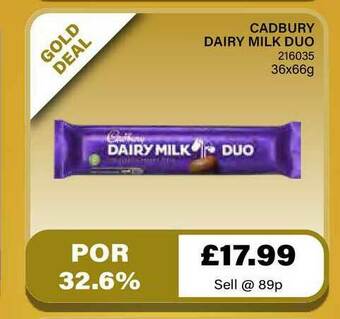 Bestway Cadbury Dairy Milk Duo offer