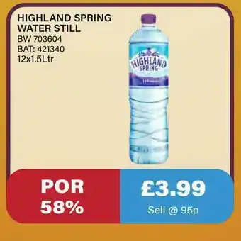 Bestway Highland Spring Water Still offer