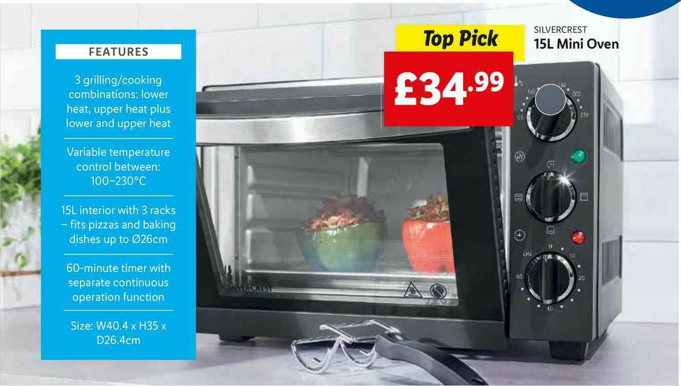 Silvercrest 15l Mini Oven offer at Lidl