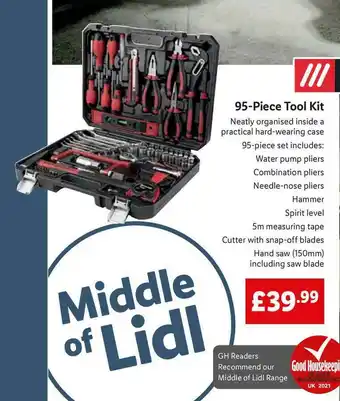 Lidl 95-piece Tool Kit offer