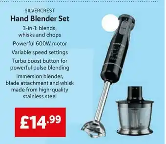 Lidl Silvercrest Hand Blender Set offer