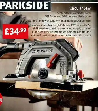 Lidl Parkside Circular Saw offer
