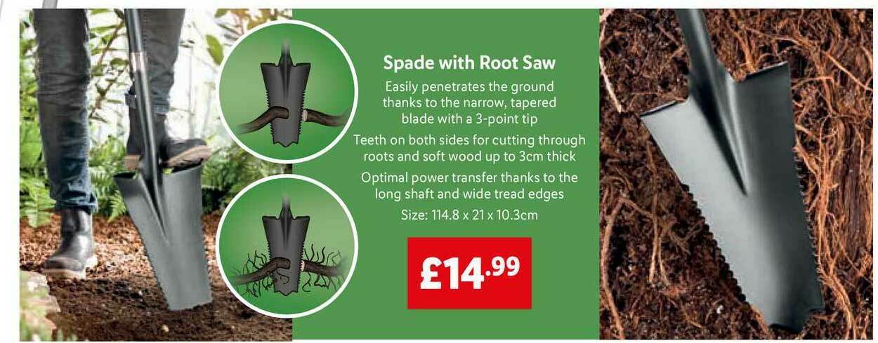 Spade With Root Saw offer at Lidl