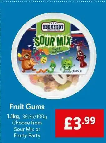 Lidl Fruit Gums offer