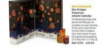 Lakeland Mrs Bridges Preserves Advent Calendar offer