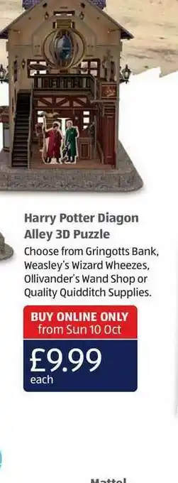 Aldi Harry Potter Diagon Alley 3d Puzzle offer