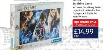 Aldi Harry Potter Scrabble Game offer
